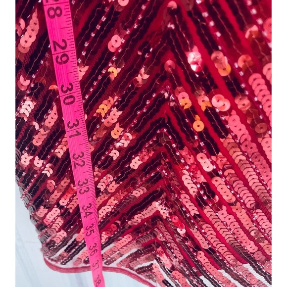 Ace Of Spades Wine Red Sequin Bodycon Dress By Lulu’s Size Small - Picture 7 of 11